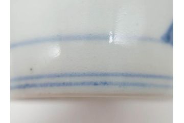 江戸期　古伊万里　染付　蜜柑に鳥文　落ち着いた和の雰囲気にぴったりのそば猪口5客セット(みかん、果実、蕎麦猪口、湯呑み、湯のみ、和食器)(R-083041)