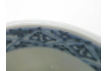 江戸期　古伊万里　染付　蜜柑に鳥文　落ち着いた和の雰囲気にぴったりのそば猪口5客セット(みかん、果実、蕎麦猪口、湯呑み、湯のみ、和食器)(R-083041)