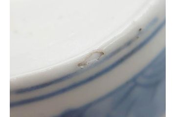江戸期　古伊万里　染付　花唐草文　爽やかな藍色が素敵なそば猪口5客セット(蕎麦猪口、湯呑み、湯のみ、和食器)(R-083042)