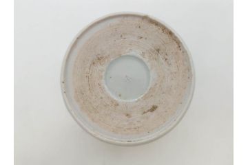江戸期　古伊万里　染付　丁寧に描かれた山水図が目を引くそば猪口5客セット(蕎麦猪口、湯呑み、湯のみ、和食器)(R-083044)