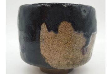 大樋焼　大樋平六(開発文七?)　3.7寸　上品な和の雰囲気を醸し出す茶碗(抹茶碗、茶道具、茶器、三寸七分、和食器、共箱付き)(R-083045)