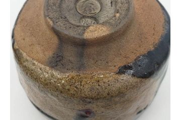 大樋焼　大樋平六(開発文七?)　3.7寸　上品な和の雰囲気を醸し出す茶碗(抹茶碗、茶道具、茶器、三寸七分、和食器、共箱付き)(R-083045)