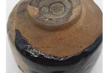 大樋焼　大樋平六(開発文七?)　3.7寸　上品な和の雰囲気を醸し出す茶碗(抹茶碗、茶道具、茶器、三寸七分、和食器、共箱付き)(R-083045)