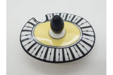 戦前　オールドノリタケ　NORITAKE　ラスター彩　ハンドル付　レモン　アールデコ　それぞれ華やかなデザインが素敵なプレート2枚&シュガーポットセット(サンドウィッチ、サンドイッチ、キャンディーディッシュ、アクセサリートレー、トレイ、小皿、中皿、洋食器)(R-083046)