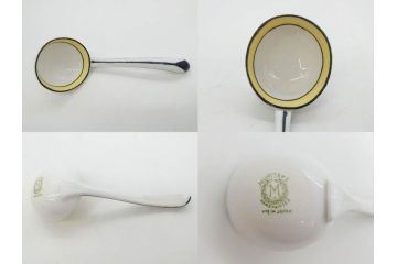 戦前　オールドノリタケ　NORITAKE　ラスター彩　ハンドル付　レモン　アールデコ　それぞれ華やかなデザインが素敵なプレート2枚&シュガーポットセット(サンドウィッチ、サンドイッチ、キャンディーディッシュ、アクセサリートレー、トレイ、小皿、中皿、洋食器)(R-083046)