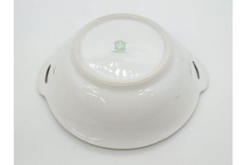 オールドノリタケ　NORITAKE　ラスター彩　金彩　ハンドル付　食卓を彩る華やかなボウル3点セット(風景、花、蝶、ハンドペイント、プレート、深皿、洋食器)(R-083047)