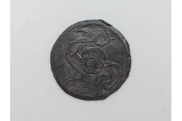 金太郎　軍人　不動明王?　時代を重ねた味わい深い鉛面子5点セット(鉛めんこ、メンコ、仏、玩具、おもちゃ)(R-083050)