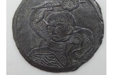 金太郎　軍人　不動明王?　時代を重ねた味わい深い鉛面子5点セット(鉛めんこ、メンコ、仏、玩具、おもちゃ)(R-083050)
