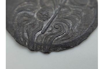 金太郎　軍人　不動明王?　時代を重ねた味わい深い鉛面子5点セット(鉛めんこ、メンコ、仏、玩具、おもちゃ)(R-083050)