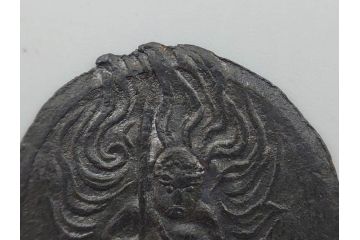 金太郎　軍人　不動明王?　時代を重ねた味わい深い鉛面子5点セット(鉛めんこ、メンコ、仏、玩具、おもちゃ)(R-083050)