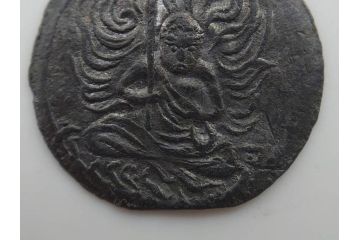 金太郎　軍人　不動明王?　時代を重ねた味わい深い鉛面子5点セット(鉛めんこ、メンコ、仏、玩具、おもちゃ)(R-083050)