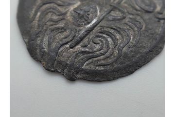 金太郎　軍人　不動明王?　時代を重ねた味わい深い鉛面子5点セット(鉛めんこ、メンコ、仏、玩具、おもちゃ)(R-083050)