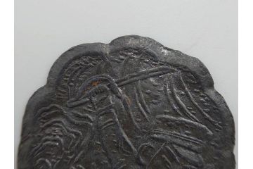 金太郎　軍人　不動明王?　時代を重ねた味わい深い鉛面子5点セット(鉛めんこ、メンコ、仏、玩具、おもちゃ)(R-083050)