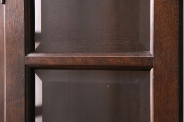 中古　松本民芸家具　脚(台輪)付きリメイク　和モダンな空間づくりにおすすめのサイドボード(収納棚、戸棚、食器棚、サイドキャビネット)(R-083060)