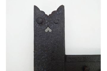アンティーク雑貨　重厚感のある佇まいが魅力的な蔵戸の錠前金具(ディスプレイ雑貨、蔵戸パーツ)(R-083068)