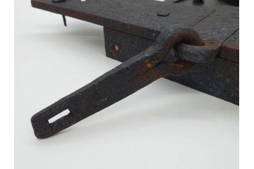 アンティーク雑貨　重厚感のある佇まいが魅力的な蔵戸の錠前金具(ディスプレイ雑貨、蔵戸パーツ)(R-083068)