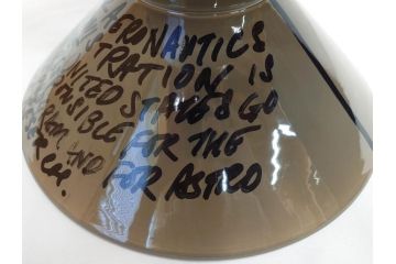 ビンテージ　アメリカ　Architectural Pottery(アーキテクチュラル・ポテリー)　NASA　サイン　プランター(ポタリー、フラワーベース、ガーデンポット、鉢カバー、植木鉢、ディスプレイ)(R-083069)