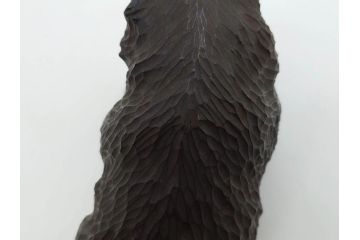 アイヌ　ガラス目　木彫りの熊(くま、クマ、置物、ディスプレイ、郷土玩具、民芸品)(R-083073)
