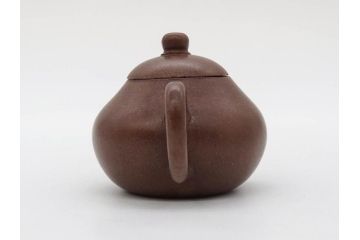 中国　唐物　秋水銘　梨皮　朱泥　紫泥　落ち着いた佇まいで和の雰囲気を引き立てる急須(茶注、煎茶道具、茶道具、茶器)(R-083075)