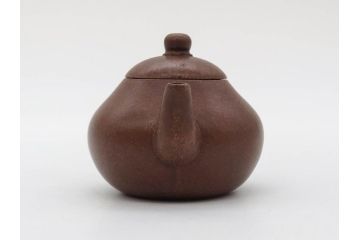 中国　唐物　秋水銘　梨皮　朱泥　紫泥　落ち着いた佇まいで和の雰囲気を引き立てる急須(茶注、煎茶道具、茶道具、茶器)(R-083075)