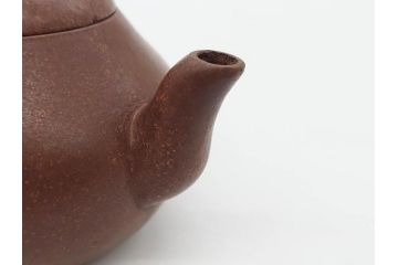 中国　唐物　秋水銘　梨皮　朱泥　紫泥　落ち着いた佇まいで和の雰囲気を引き立てる急須(茶注、煎茶道具、茶道具、茶器)(R-083075)