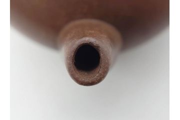 中国　唐物　秋水銘　梨皮　朱泥　紫泥　落ち着いた佇まいで和の雰囲気を引き立てる急須(茶注、煎茶道具、茶道具、茶器)(R-083075)