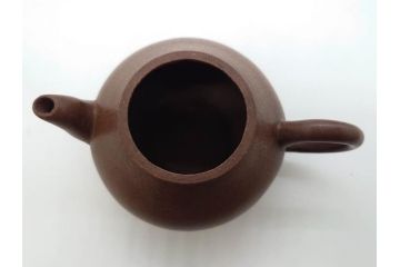 中国　唐物　秋水銘　梨皮　朱泥　紫泥　落ち着いた佇まいで和の雰囲気を引き立てる急須(茶注、煎茶道具、茶道具、茶器)(R-083075)