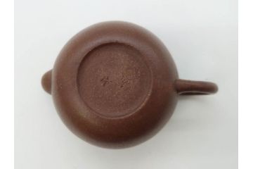 中国　唐物　秋水銘　梨皮　朱泥　紫泥　落ち着いた佇まいで和の雰囲気を引き立てる急須(茶注、煎茶道具、茶道具、茶器)(R-083075)