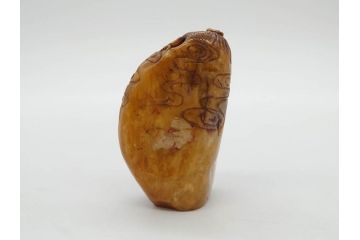時代物　中国　唐物　雲龍紋　彫刻　印材(印鑑、印章、判子、はんこ、ハンコ)(R-083076)