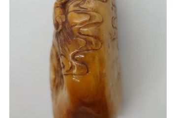 時代物　中国　唐物　雲龍紋　彫刻　印材(印鑑、印章、判子、はんこ、ハンコ)(R-083076)