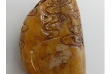 時代物　中国　唐物　雲龍紋　彫刻　印材(印鑑、印章、判子、はんこ、ハンコ)(R-083076)