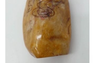 時代物　中国　唐物　雲龍紋　彫刻　印材(印鑑、印章、判子、はんこ、ハンコ)(R-083076)