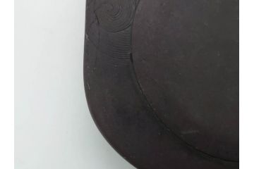 時代物　中国　王鐸　雲龍文?　端渓硯(漢詩、彫刻、書道具、習字道具)(R-083077)