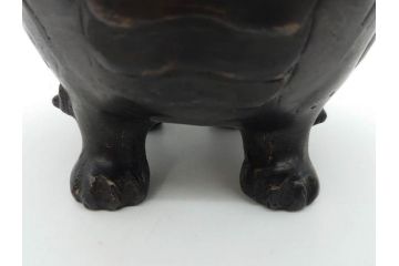 時代物　中国古玩　古銅　獅子　香炉(香爐、仏具、茶道具)(R-083078)