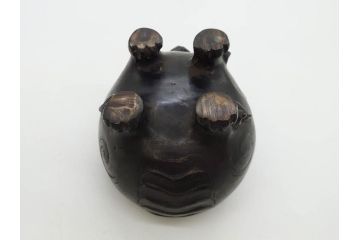 時代物　中国古玩　古銅　獅子　香炉(香爐、仏具、茶道具)(R-083078)