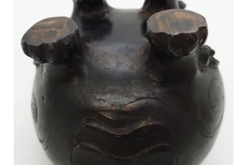 時代物　中国古玩　古銅　獅子　香炉(香爐、仏具、茶道具)(R-083078)