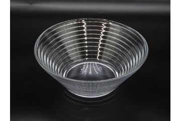 フィンランド　iittala(イッタラ)　AINO AALTO(アイノ・アアルト)　約23cm/Ultima Thule(ウルティマツーレ)　約25cm　空間に豊かな表情を与えるプレート2枚&ボウルセット(ガラス、深皿、深鉢、硝子、北欧)(R-083080)