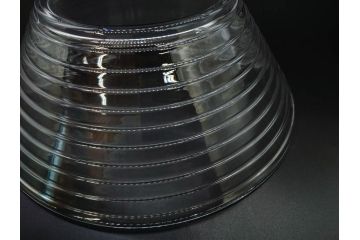 フィンランド　iittala(イッタラ)　AINO AALTO(アイノ・アアルト)　約23cm/Ultima Thule(ウルティマツーレ)　約25cm　空間に豊かな表情を与えるプレート2枚&ボウルセット(ガラス、深皿、深鉢、硝子、北欧)(R-083080)