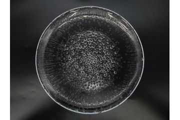 フィンランド　iittala(イッタラ)　AINO AALTO(アイノ・アアルト)　約23cm/Ultima Thule(ウルティマツーレ)　約25cm　空間に豊かな表情を与えるプレート2枚&ボウルセット(ガラス、深皿、深鉢、硝子、北欧)(R-083080)