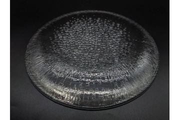 フィンランド　iittala(イッタラ)　AINO AALTO(アイノ・アアルト)　約23cm/Ultima Thule(ウルティマツーレ)　約25cm　空間に豊かな表情を与えるプレート2枚&ボウルセット(ガラス、深皿、深鉢、硝子、北欧)(R-083080)