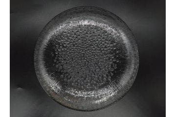 フィンランド　iittala(イッタラ)　AINO AALTO(アイノ・アアルト)　約23cm/Ultima Thule(ウルティマツーレ)　約25cm　空間に豊かな表情を与えるプレート2枚&ボウルセット(ガラス、深皿、深鉢、硝子、北欧)(R-083080)