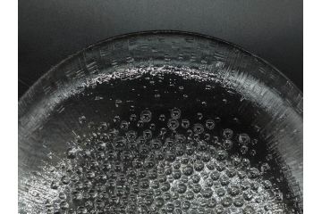 フィンランド　iittala(イッタラ)　AINO AALTO(アイノ・アアルト)　約23cm/Ultima Thule(ウルティマツーレ)　約25cm　空間に豊かな表情を与えるプレート2枚&ボウルセット(ガラス、深皿、深鉢、硝子、北欧)(R-083080)