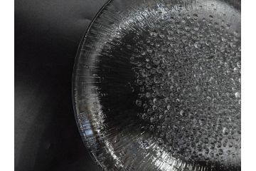 フィンランド　iittala(イッタラ)　AINO AALTO(アイノ・アアルト)　約23cm/Ultima Thule(ウルティマツーレ)　約25cm　空間に豊かな表情を与えるプレート2枚&ボウルセット(ガラス、深皿、深鉢、硝子、北欧)(R-083080)