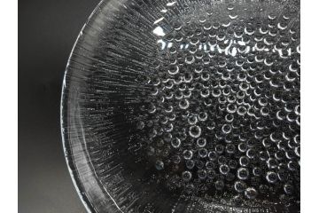 フィンランド　iittala(イッタラ)　AINO AALTO(アイノ・アアルト)　約23cm/Ultima Thule(ウルティマツーレ)　約25cm　空間に豊かな表情を与えるプレート2枚&ボウルセット(ガラス、深皿、深鉢、硝子、北欧)(R-083080)