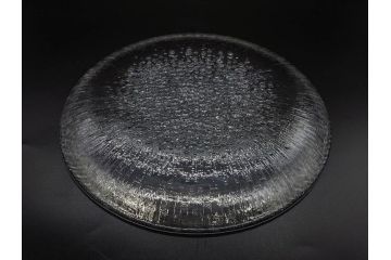 フィンランド　iittala(イッタラ)　AINO AALTO(アイノ・アアルト)　約23cm/Ultima Thule(ウルティマツーレ)　約25cm　空間に豊かな表情を与えるプレート2枚&ボウルセット(ガラス、深皿、深鉢、硝子、北欧)(R-083080)