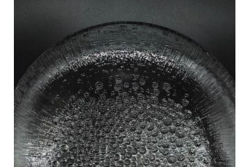 フィンランド　iittala(イッタラ)　AINO AALTO(アイノ・アアルト)　約23cm/Ultima Thule(ウルティマツーレ)　約25cm　空間に豊かな表情を与えるプレート2枚&ボウルセット(ガラス、深皿、深鉢、硝子、北欧)(R-083080)