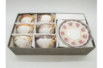 未使用品　ノリタケ　NORITAKE　100周年記念　オールドノリタケデザイン　華やかで美しいカップ&ソーサー6客セット(100th Anniversary、アソートコレクション、C&S、花、金彩、洋食器、外箱付き)(R-083081)