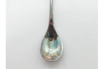 デンマーク　GEORG JENSEN(ジョージ・ジェンセン)　BLOSSOM(ブロッサム)　STERLING SILVER(スターリングシルバー)　総重量約58.34g　モカスプーン6本セット(カトラリー、SV925、銀製品、洋食器、箱付き)(R-083084)