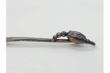 デンマーク　GEORG JENSEN(ジョージ・ジェンセン)　BLOSSOM(ブロッサム)　STERLING SILVER(スターリングシルバー)　総重量約58.34g　モカスプーン6本セット(カトラリー、SV925、銀製品、洋食器、箱付き)(R-083084)