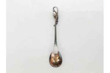 デンマーク　GEORG JENSEN(ジョージ・ジェンセン)　BLOSSOM(ブロッサム)　STERLING SILVER(スターリングシルバー)　総重量約58.34g　モカスプーン6本セット(カトラリー、SV925、銀製品、洋食器、箱付き)(R-083084)